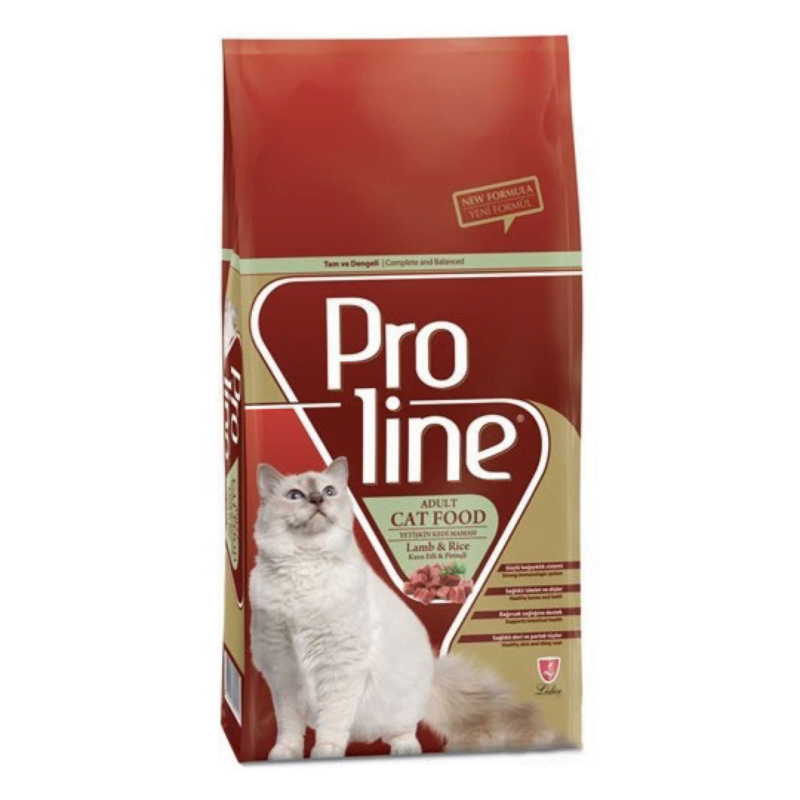 Proline kuzu etli ve pirinçli yetişkin kedi maması 15 kg büyük boy ekonomik paket