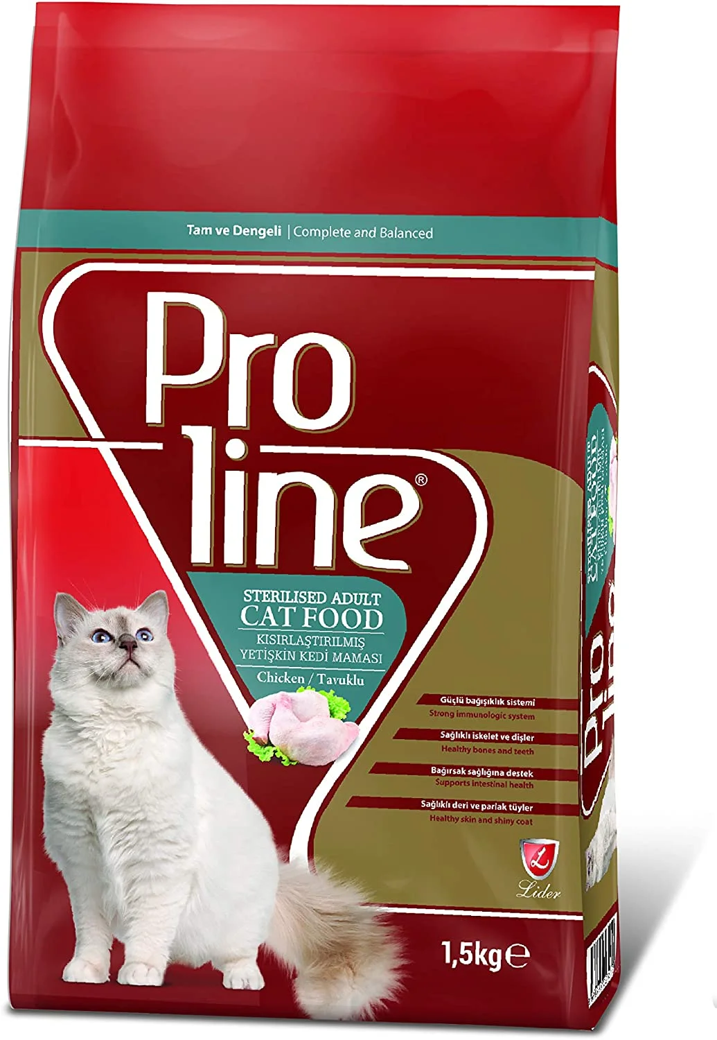 Proline Tavuklu Kısırlaştırılmış Kedi Maması 1,5 kg Kedi Proline Tavuklu Kısırlaştırılmış Kedi Maması 1,5 kg - Görsel 1