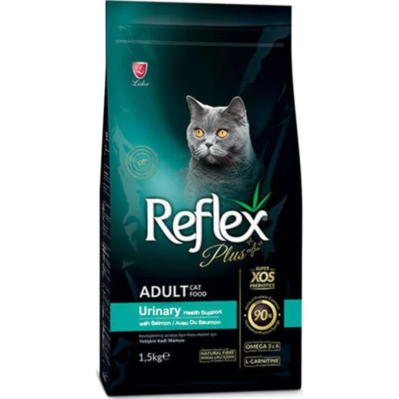 Reflex Plus Urinary tavuklu yetişkin kedi maması 1,5 kg, üriner sistem sağlığını destekler.