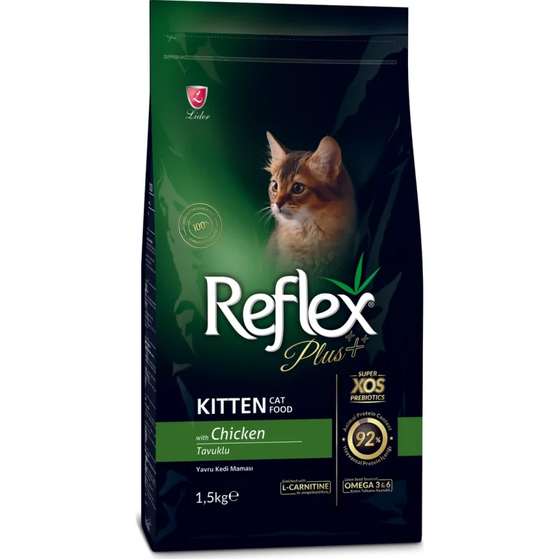Reflex Plus Tavuklu Yavru Kedi Maması 1,5 kg – Yavru kediler için tavuklu, besleyici kuru mama paketi