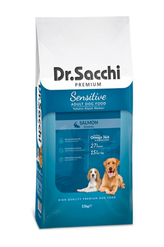 Dr. Sacchi Premium Sensitive Somonlu Yetişkin Köpek Maması 15 kg