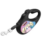 Waudog Harley Quinn makaralı köpek gezdirme tasması, 3 metre uzunluk, XS beden