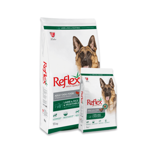 Reflex Kuzu Etli, Pirinçli ve Sebzeli Yetişkin Köpek Maması 15 kg
