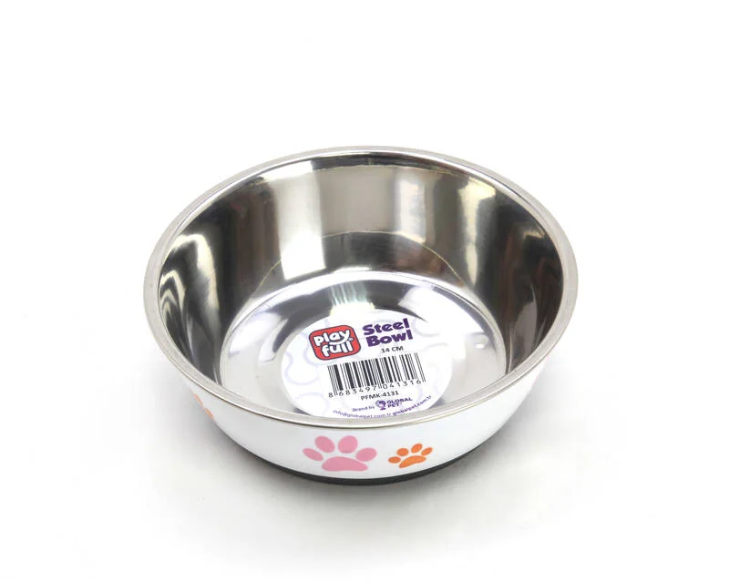 Playfull Kaymaz Tabanlı Çelik Mama Kabı 14 cm Mama Kapları Playfull Kaymaz Tabanlı Çelik Mama Kabı 14 cm - Görsel 1