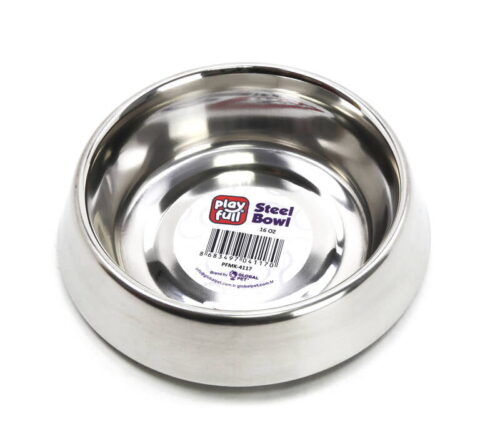 Playfull Haşere Engelleyici Kauçuk Tabanlı Çelik Mama Kabı 480 mL