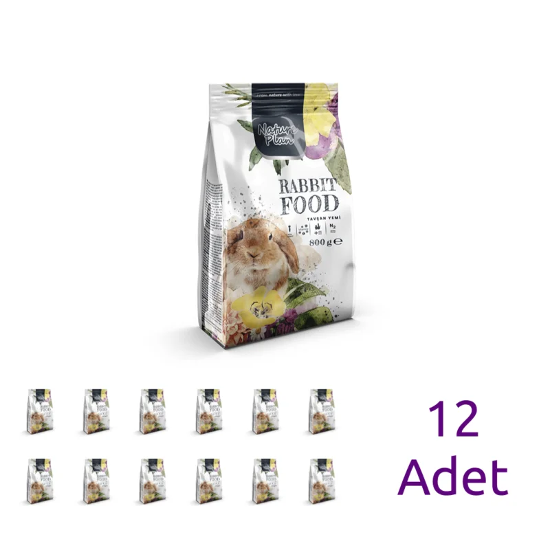 Nature Plan Tavşan Yemi 800 g (12’li)