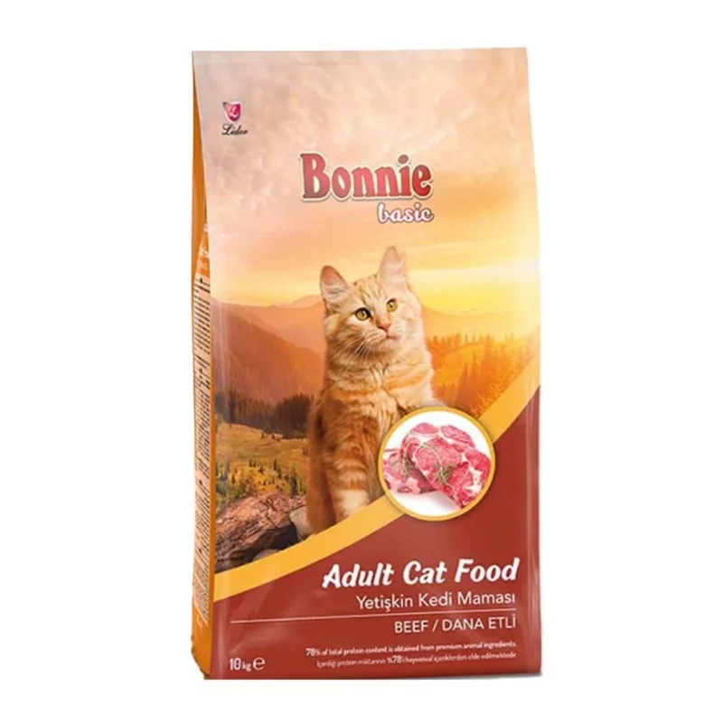 Bonnie Dana dana etli yetişkin kedi maması 10 kg, protein açısından zengin günlük beslenme çözümü