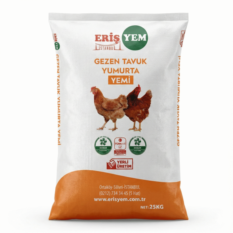 Eriş Yem Gezen Tavuk Yumurta Yemi 25 kg