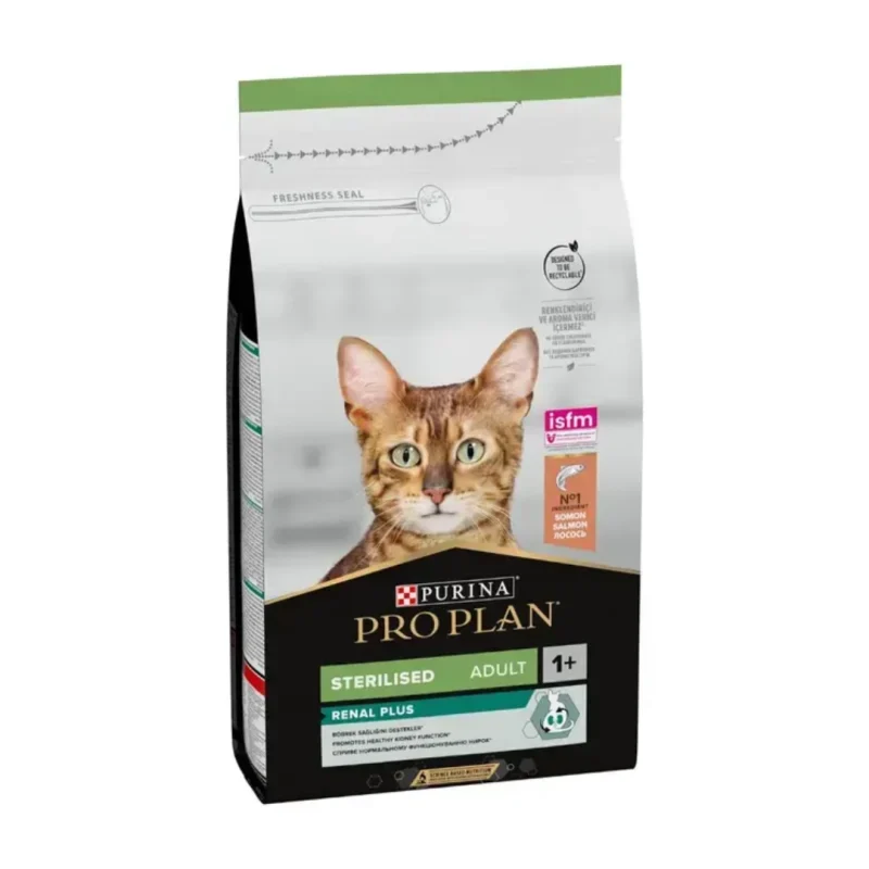 PRO PLAN® STERILISED RENAL PLUS Adult Kuru Kedi Maması, Zengin Somon İçeriği 3 kg