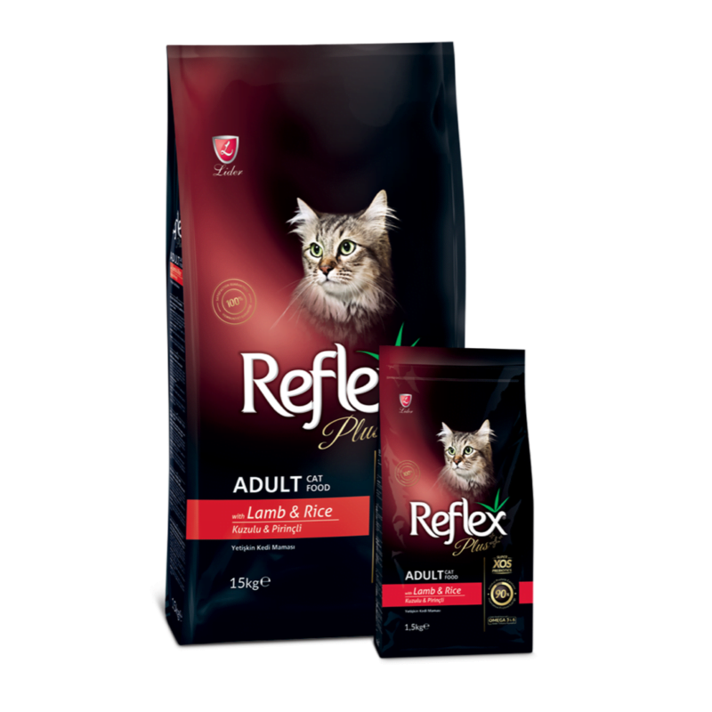 Reflex Plus Kuzu Etli ve Pirinçli Yetişkin Kedi Maması 15 kg