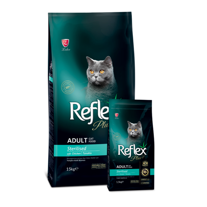 Reflex Plus Tavuklu Kısırlaştırılmış Yetişkin Kedi Maması 15 kg büyük boy ekonomik paket