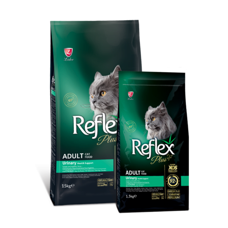 Reflex Plus Urinary tavuklu yetişkin kedi maması 15 kg, idrar yolu sağlığını destekleyen premium kedi besini