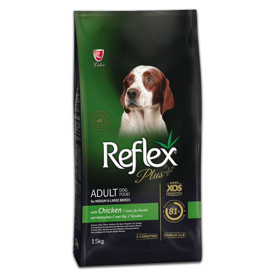 Reflex Plus Tavuklu Orta ve Büyük Irk Yetişkin Köpek Maması 15 kg Köpek Reflex Plus Tavuklu Orta ve Büyük Irk Yetişkin Köpek Maması 15 kg - Görsel 1