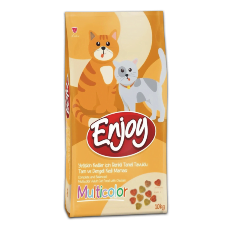 Enjoy Multicolor Tavuklu Yetişkin Kedi Maması 10 kg