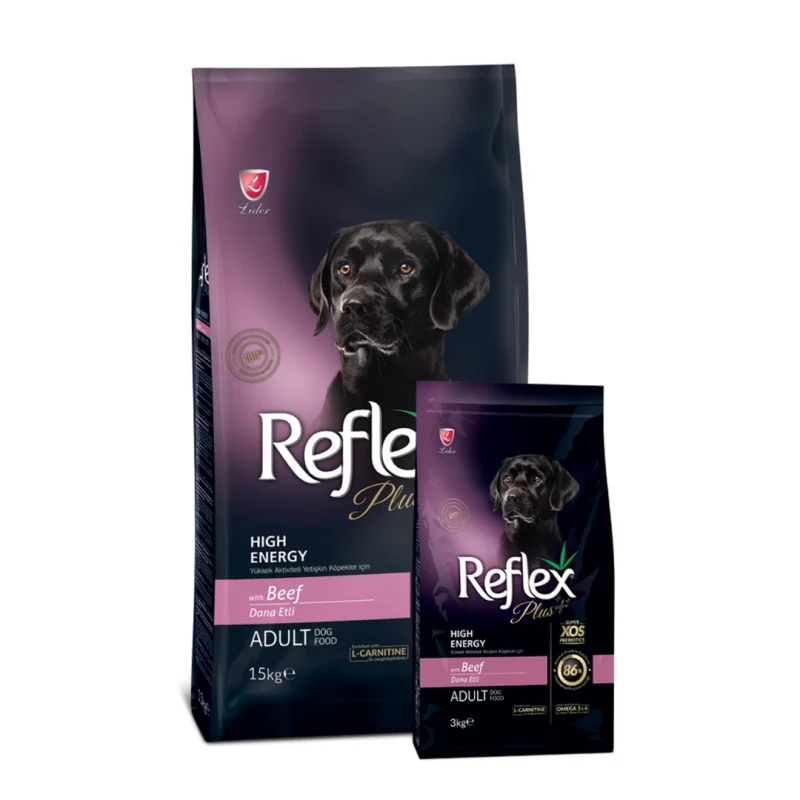 Reflex Plus High Energy Dana Etli Yüksek Enerjili Yetişkin Köpek Maması 15 kg