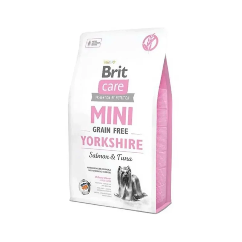 Brit Care Mini Yorkshire Somonlu ve Ton Balıklı Tahılsız Yetişkin Köpek Maması 2 kg