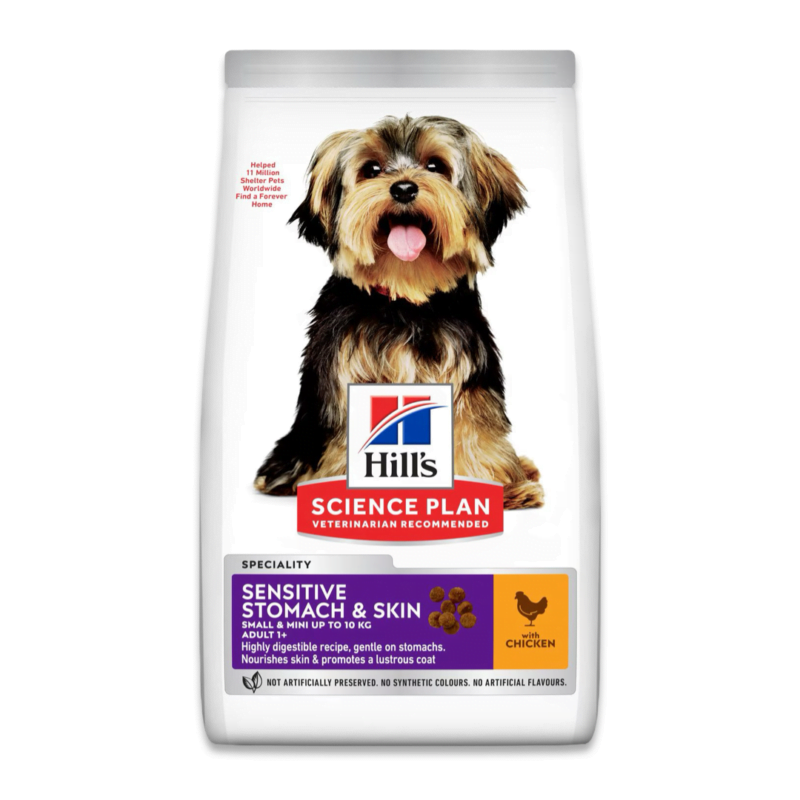 Hill’s Sensitive Stomach & Skin Tavuklu Mini Irk Yetişkin Köpek Maması 1,5 kg