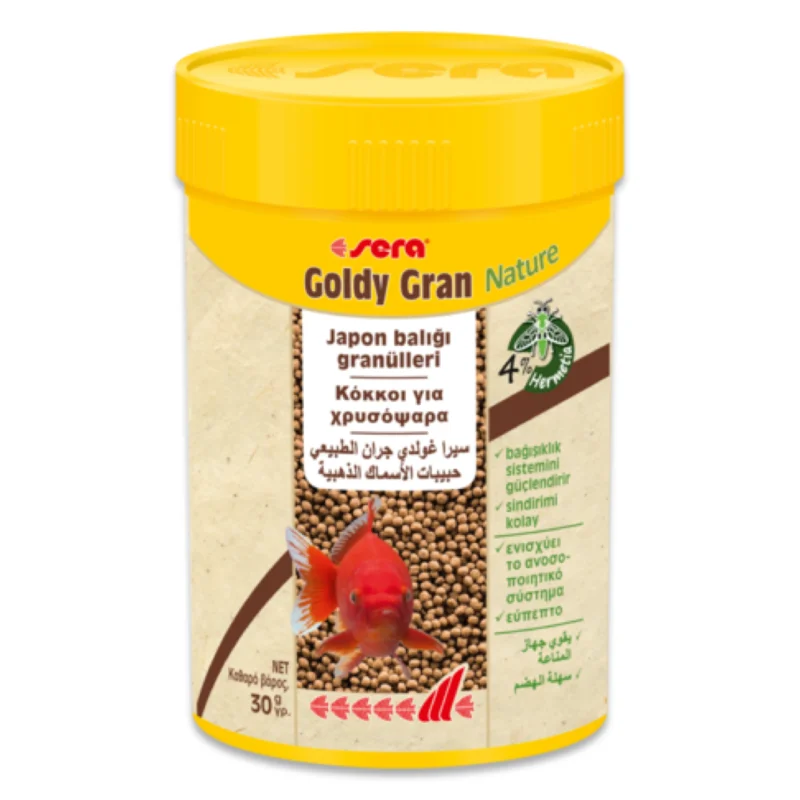 Sera Goldy Gran Nature Japon Balığı Yemi 100 mL - Doğal içerikli granül balık yemi