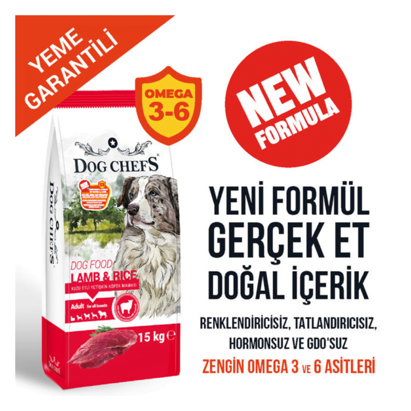 Dog Chefs’ Kuzu Etli Yetişkin Köpek Maması 15 kg