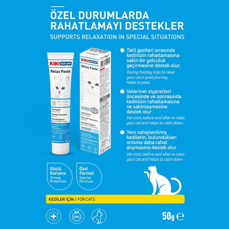 KIKI Excellent Relax Paste Kediler için Rahatlatıcı Macun 50 g