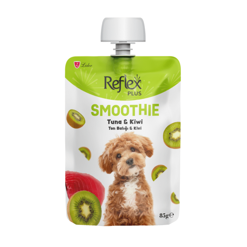 Reflex Plus Smoothie Ton Balığı & Kivi yetişkin köpek sıvı ödül maması 85 g poşet ambalaj