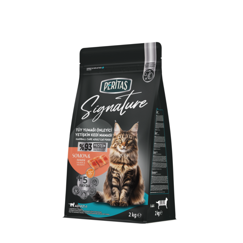 Signature Hairball Somonlu & Hamsili Tüy Yumağı Önleyici Yetişkin Kedi Maması 2 kg