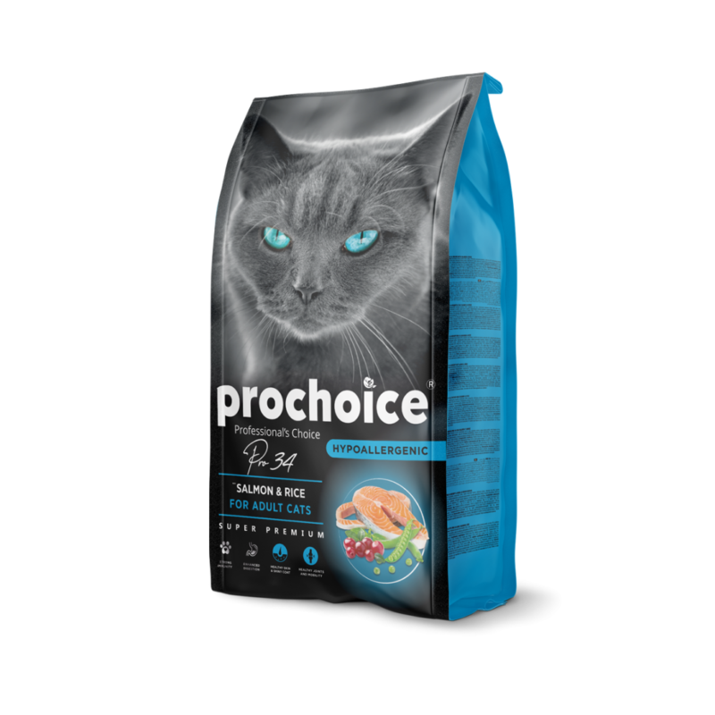 Prochoice Somonlu ve Pirinçli Hipoalerjenik Yetişkin Kedi Maması 2 Kg