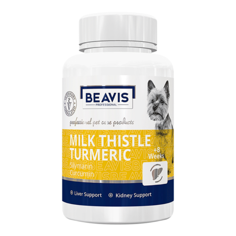 Beavis Milk Thistle Turmeric köpekler için karaciğer böbrek sağlığı destekleyici çiğneme tableti 100 adet 50g