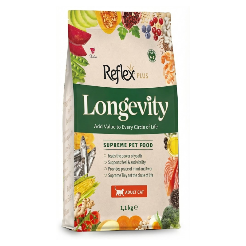Reflex Plus Longevity Yetişkin Kedi Maması 1,1 kg - Uzun Ömürlü Yaşam İçin Özel Formül