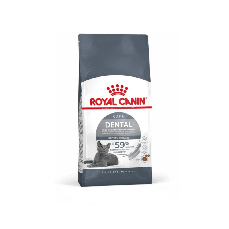 Royal Canin Dental Care 1,5 kg kedi maması, diş sağlığını destekleyen özel kroki yapısıyla
