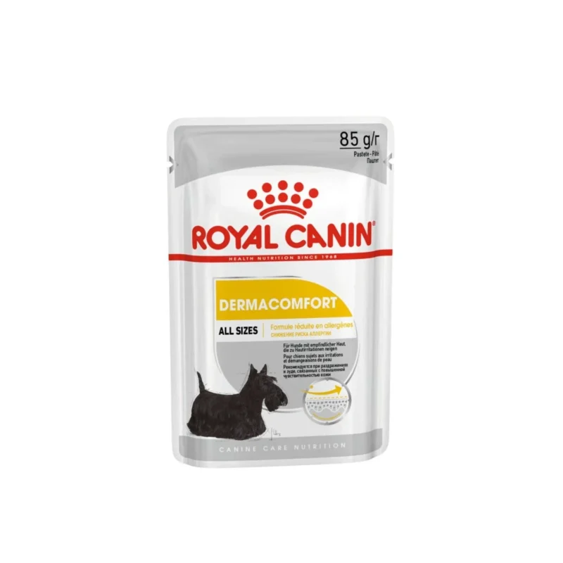 Royal Canin Dermacomfort 85 gr köpek yaş maması, hassas ciltli köpekler için özel formül