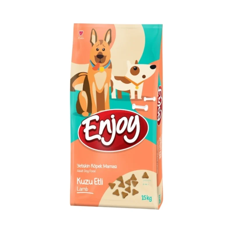 Enjoy kuzu etli ve pirinçli yetişkin köpek maması 15 kg büyük boy ekonomik paket