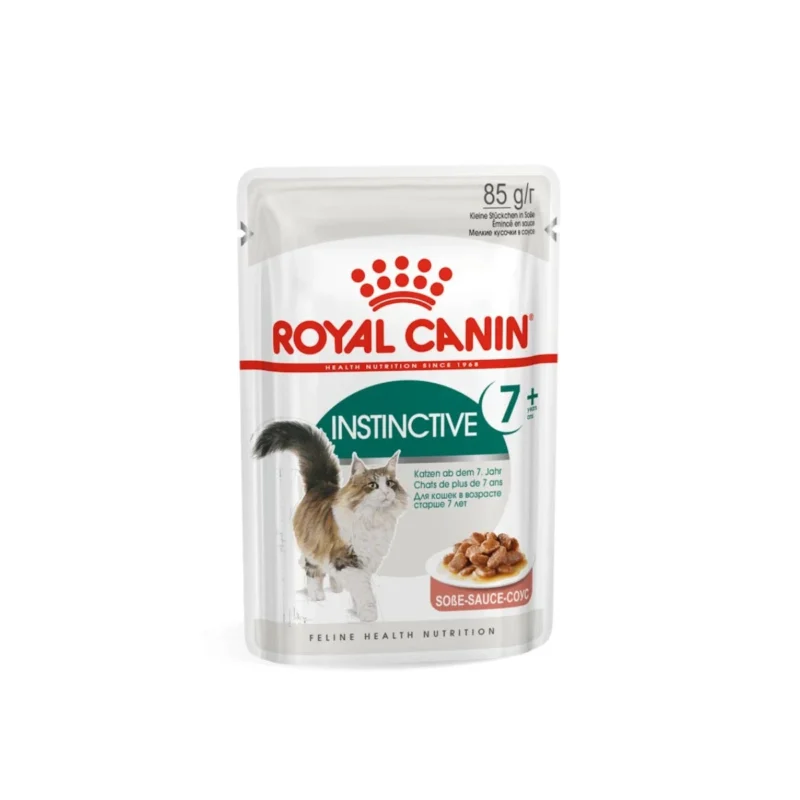 Royal Canin Instinctive +7 Gravy 85g yaşlı kediler için soslu yaş mama