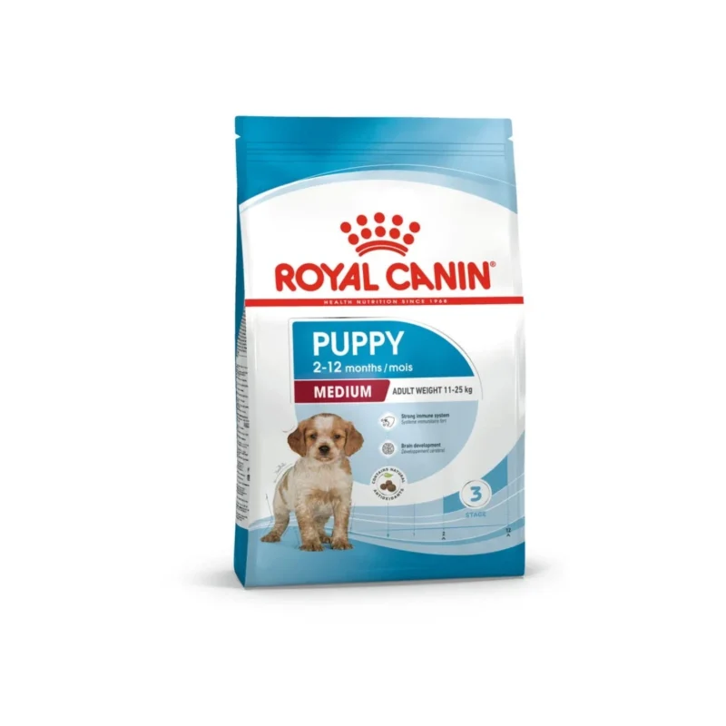 Royal Canin Medium Yavru Köpek Maması 15 kg büyük ekonomik paket, orta ırk yavru köpekler için dengeli beslenme