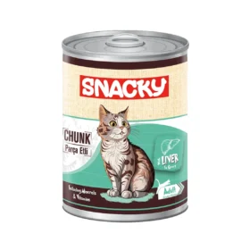 Snacky Parça Ciğerli Kedi Yaş Mama 400 g – Kediler için lezzetli ciğer parçacıklı yaş mama