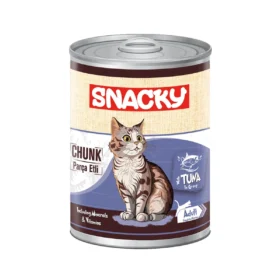 Snacky Parça Ton Balıklı Kedi Yaş Mama 400 g – Kediler için lezzetli ve besleyici parça ton balıklı yaş mama