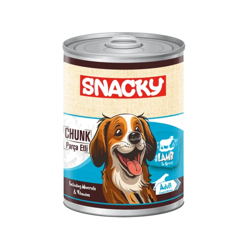 Snacky Parça Kuzu Etli Köpek Yaş Mama 400 g - Tahılsız, doğal içerikli köpek konservesi