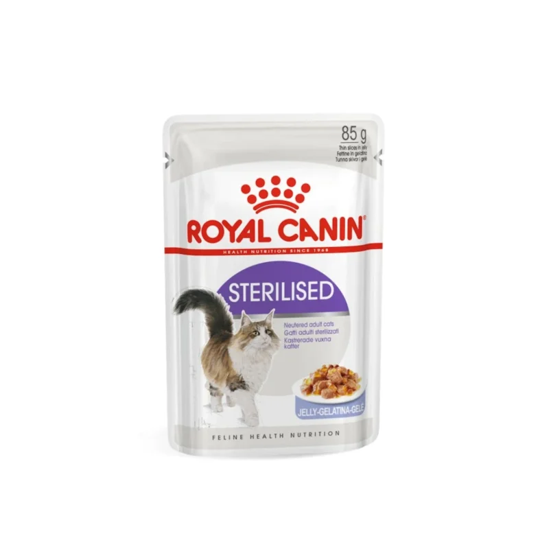 Royal Canin Sterilised Jelly kısırlaştırılmış kediler için 85g yaş mama, jöle içinde dengeli beslenme