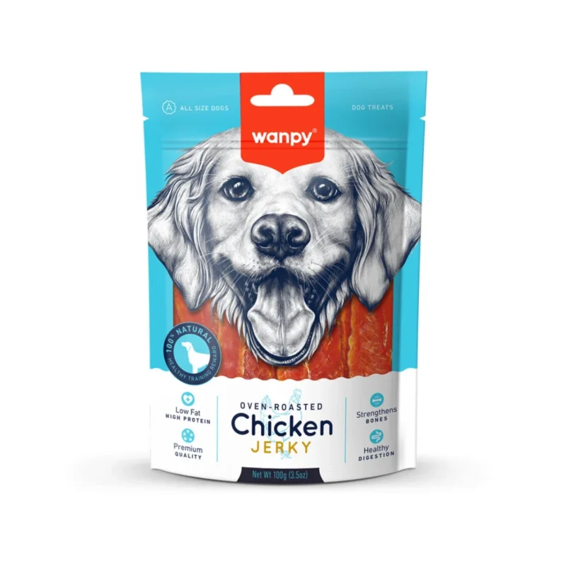 Wanpy Gerçek Tavuk Fileto Köpek Ödülü 100g - Doğal, lezzetli ve besleyici köpek atıştırmalığı