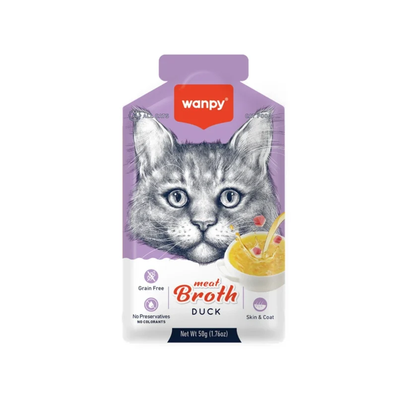 Wanpy Ördek Etili Kedi Çorbası 50g – Kediler için lezzetli ve besleyici sıvı atıştırmalık