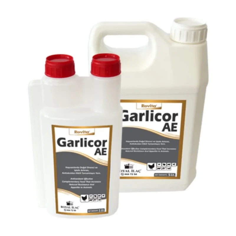 Royal İlaç Garlicor AE 1 L sıvı gübre ürünü, bitki besleme ve gelişimi için 1 litrelik ambalaj