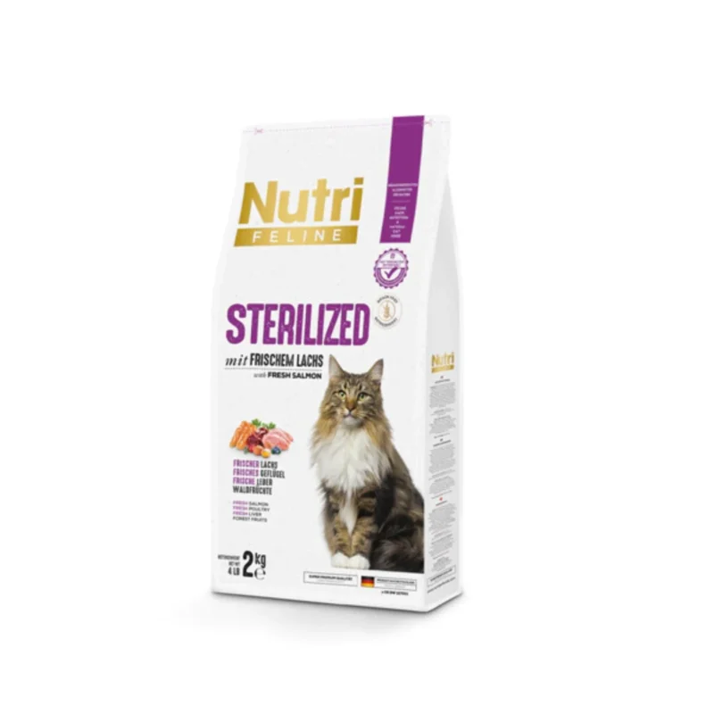 Nutri Feline Sterilised taze somonlu 2 kg kısırlaştırılmış yetişkin kedi maması paketi