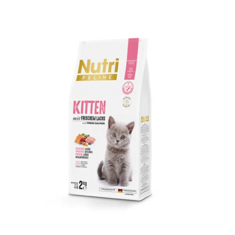 Nutri Feline Taze Somonlu Yavru Kedi Maması 2 kg – Sağlıklı büyüme için balık proteinli yaş mama