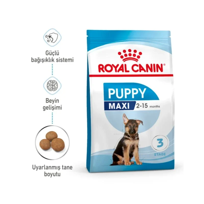 Royal Canin Maxi Puppy 15 kg büyük ırk yavru köpek maması besin değerleri ve içerik tablosu