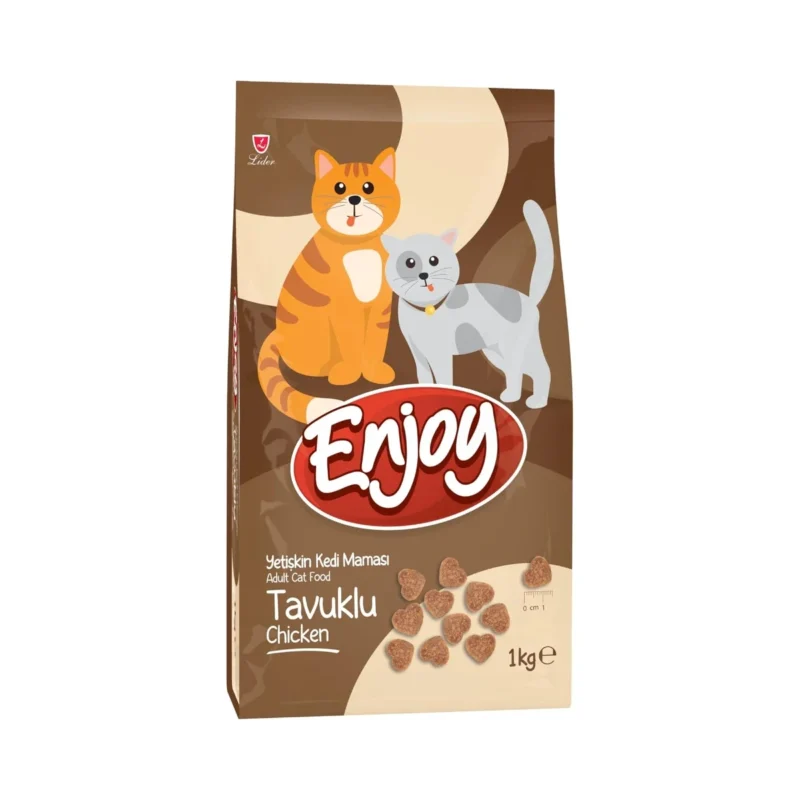 Enjoy Tavuklu Yetişkin Kedi Maması 1 kg - Tavuk etli, besleyici yetişkin kedi kuru maması