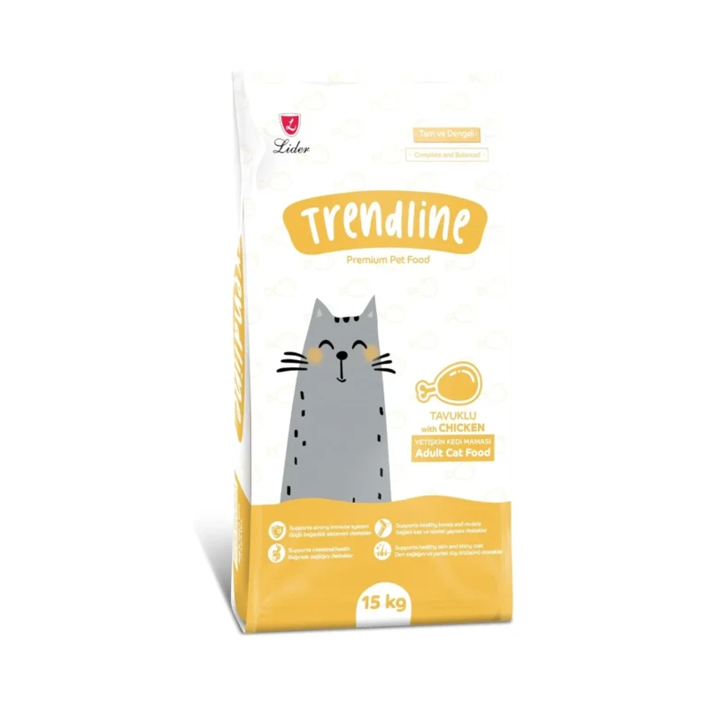 Trendline tavuklu yetişkin kedi maması 15 kg büyük boy ekonomik paket