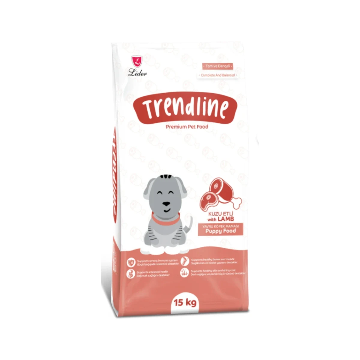 Trendline Kuzu Etli Yavru Köpek Maması 15 kg Köpek Trendline kuzu etli yavru köpek maması 15 kg büyük boy ekonomik paket, sağlıklı gelişim için tam besin