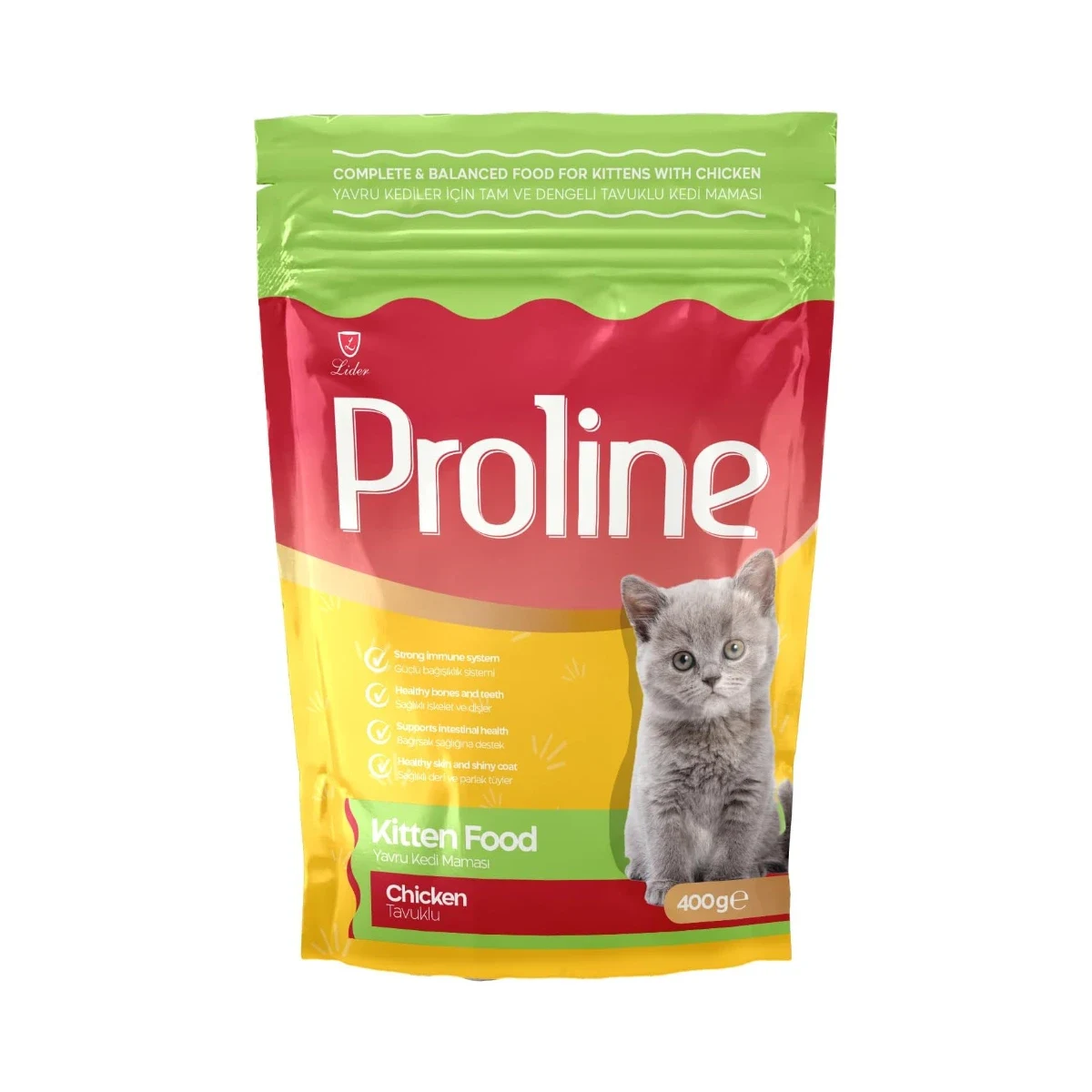 Proline Tavuklu Yavru Kedi Maması 400 g Kedi Proline Tavuklu Yavru Kedi Maması 400g - Yavru kediler için besleyici ve lezzetli tavuklu mama