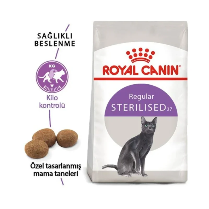 Royal Canin Sterilised 37 kısırlaştırılmış kediler için özel formüllü 4 kg kuru mama paketi