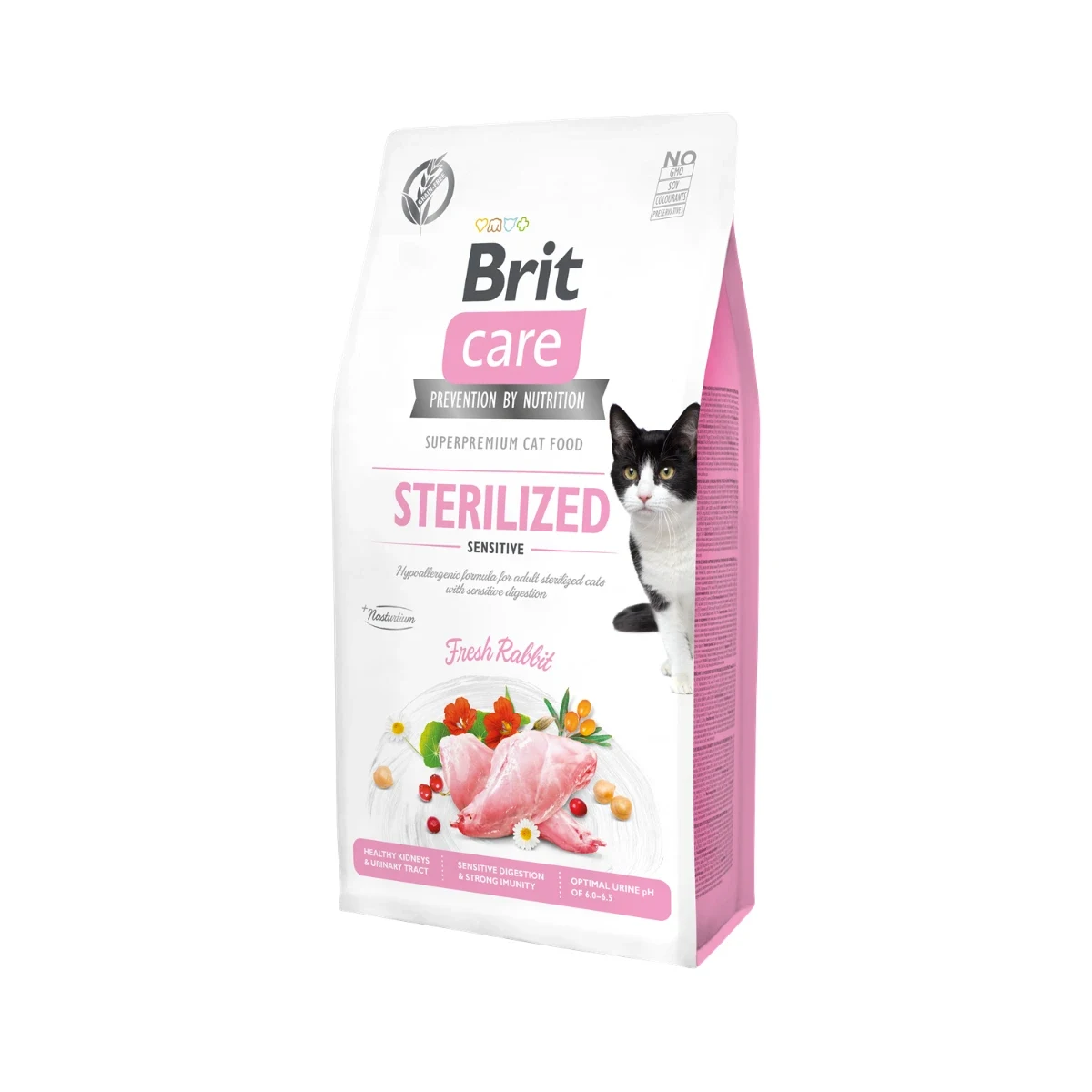 Brit Care Kısırlaştırılmış Hassas Kediler İçin, Tahılsız, Hipoalerjenik Taze Tavşan Etli Kuru Mama 7 kg Kedi Brit Care Sterilized Sensitive 7 kg kısırlaştırılmış hassas kediler için özel formüllü kedi maması